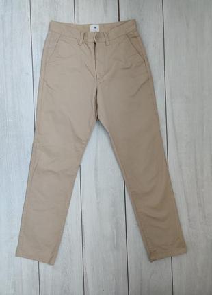 Якісні чоловічі базові брюки штани бежевого кольору 29 р пояс 38 см slim fit  175
