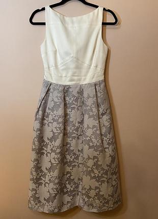 Платье бело-сиреневое, размер м, warehouse