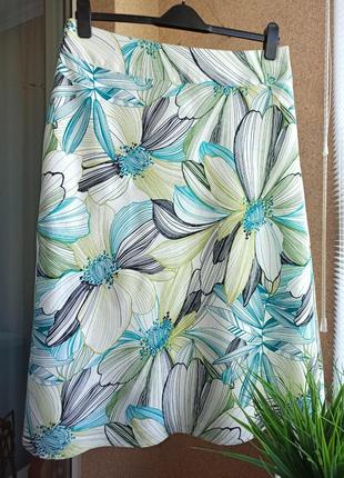 Красивая летняя юбка миди из натуральной ткани2 фото