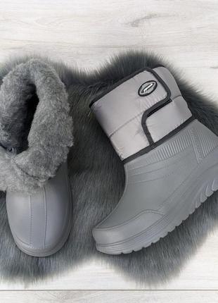 Сапоги женские зимние на пенковой галоше серые gipanis 4343 39р