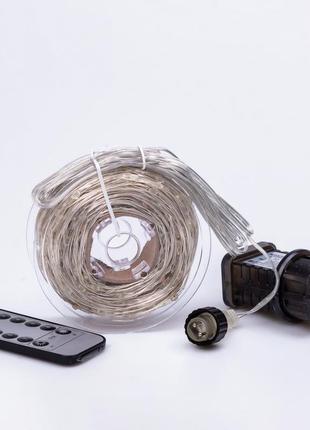 Гирлянда роса нить, 500 led, длина 50 м, с пультом, от сети.8 фото