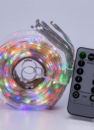 Гирлянда роса нить, 500 led, длина 50 м, с пультом, от сети.10 фото