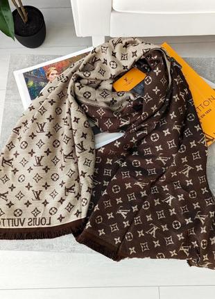 Женский палантин шарф louis vuitton двусторонний люкс качество