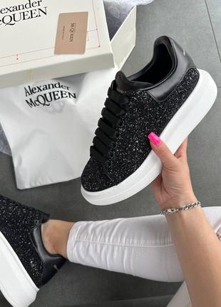 Кросівки у стилі alexander mcqueen luxury svarovski black