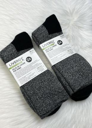 Набір 2шт теплі махрові шкарпетки 39-42, 43-46 livergy