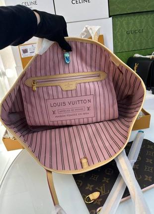 Женская кожаная сумка louis vuitton neverfull monogram9 фото