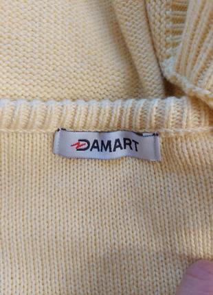 Новый просторный свитер/кофта на 50% хлопок с мягкой вязки в жёлтом цвете,размер 6хл-7хл8 фото
