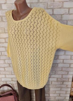 Новый просторный свитер/кофта на 50% хлопок с мягкой вязки в жёлтом цвете,размер 6хл-7хл6 фото