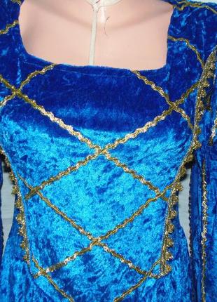 Карнавальное платье средневековой принцессы,кельтское платье р.s4 фото