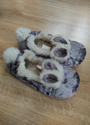 Меховые домашние тапочки 30-31 размер
