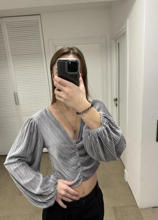 Кофточка с рукавами-фонарики 5