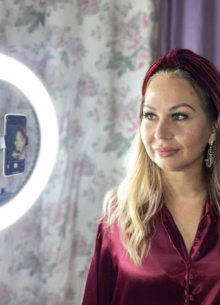 Обруч обідок вузол чалма на голову для волосся оксамитовий бордовий