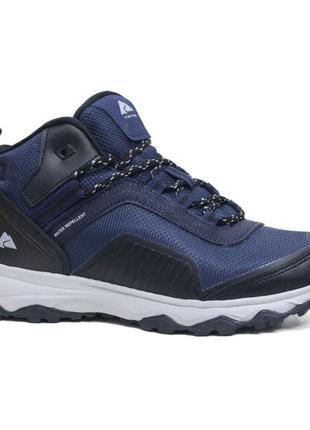 Мужские треккинговые ботинки ozark trail синие, мембрана в сочетании с кожей, размер 43, 44, 453 фото