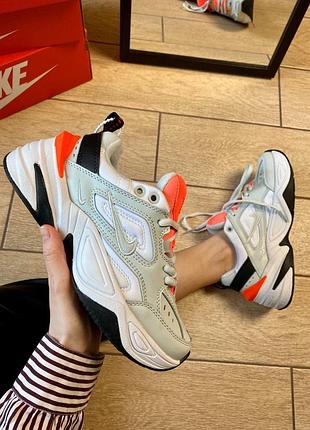 Кросівки nike m2k tekno grey&schedule pink кроссовки