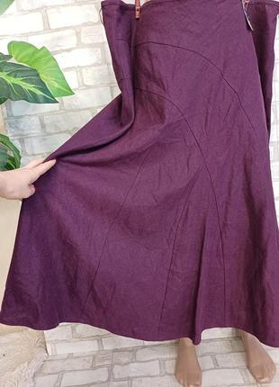 Фирменная m&co длинная юбка/юбка в пол со 57% лен и 43 % вискоза, размер 6-7хл+++7 фото