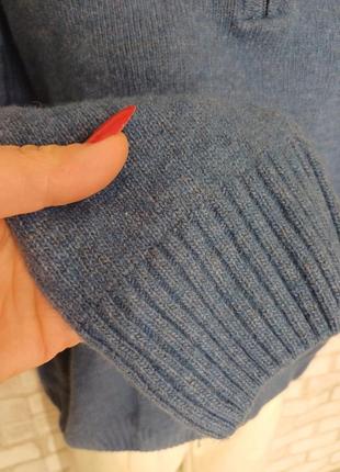 Новый мега теплый свитер/кофта на 70 % шерсть в синем, размер 2-4 хл6 фото