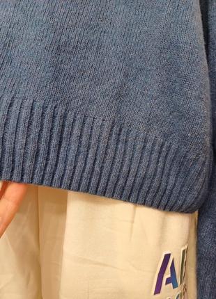 Новый мега теплый свитер/кофта на 70 % шерсть в синем, размер 2-4 хл8 фото