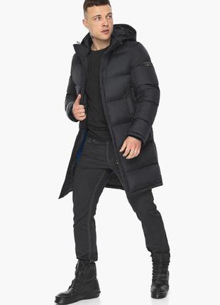 Стильная мужская чёрная куртка зимняя модель 49773 (остался только 52(xl))7 фото