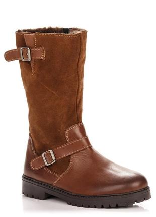 Зимові чоботи, півчоботи  португалія, шкіра, р.37