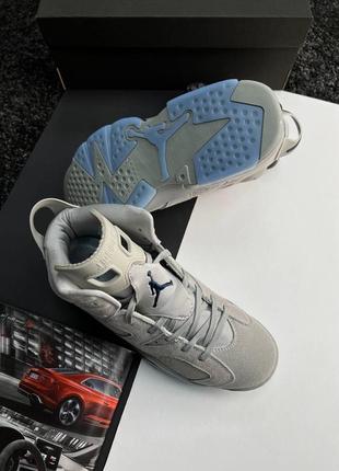 Шикарные мужские кроссовки "nike air jordan retro 6 grey sky"3 фото