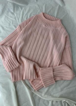 Нежно-розовый свитер boohoo