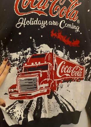 Новогодный свитер кока кола coca-cola