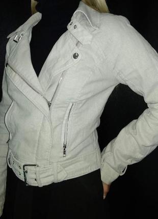 Warehouse косуха льон байкерська куртка річний жакет кишені2 фото