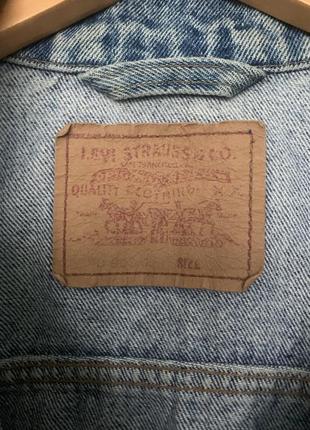 Джинсова куртка levis 70503-0214 vintage 90s trucker  made in great britain5 фото