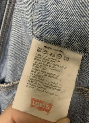 Джинсова куртка levis 70503-0214 vintage 90s trucker  made in great britain9 фото