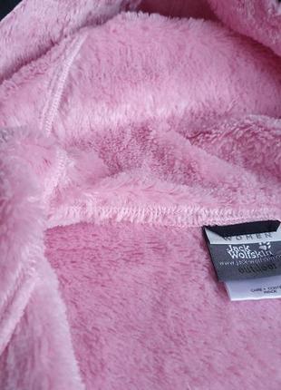 Фліска-меховушка (хутро) з капюшоном рожева jack wolfskin3 фото