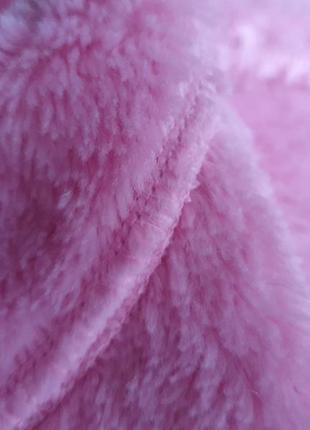 Фліска-меховушка (хутро) з капюшоном рожева jack wolfskin4 фото