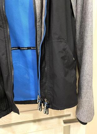 Куртка superdry hooded wind hybrid jacket l оригинал10 фото