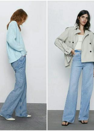 Джинси кльош  палаццо блакитні