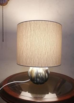 Дизайнерський світильник лампа нічник абажур тканинний4 фото