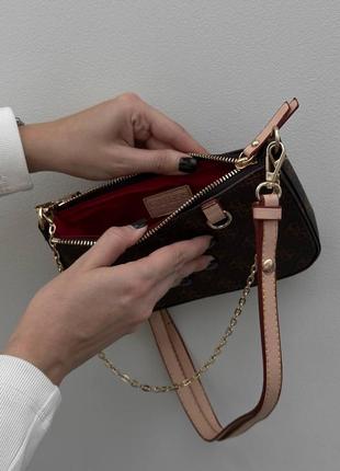 Женская сумочка guess mini bag brown6 фото