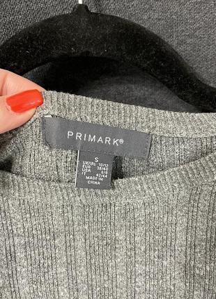 Серый лонгслив в рубчик от primark5 фото