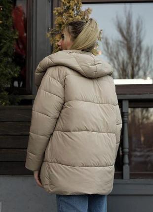 Женская зимняя дутая куртка, оверсайз, см. на замеры3 фото