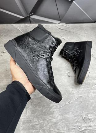 Зимние мужские ботинки billionaire black (мех) 40-41-42-43-44-45