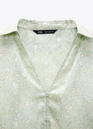 Шелковая рубашка блузка сатиновая от zara7 фото