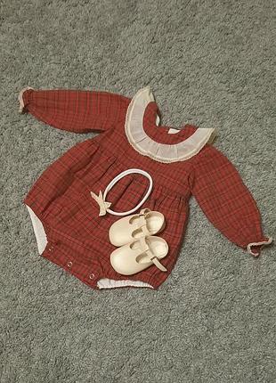 Новогодний праздничный бодик костюм для девочки