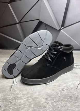 Зимние мужские ботинки billionaire black (мех) 40-41-42-43-44-45
