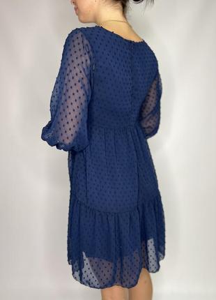 Жіноча синя сукня9 фото