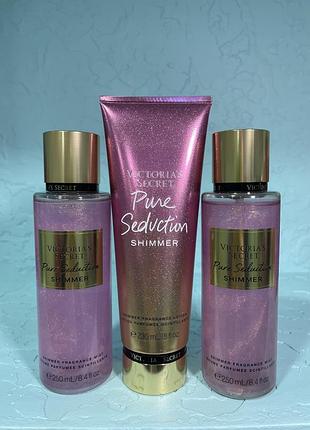 Парфумований міст для тіла та волосся  та лосьйон з шиммером  pure seduction victoria’s secret.