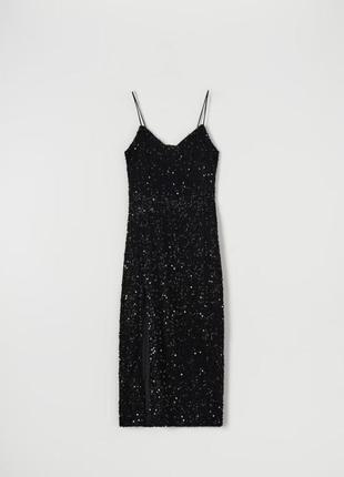 Платье с пайетками блестящего