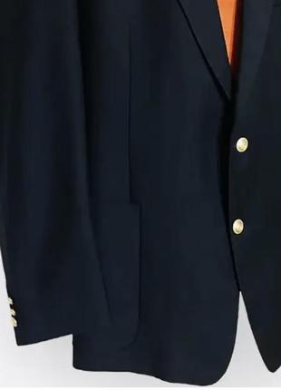 Пиджак 56-58 р шерстяной темно синий souverain итальялия10 фото