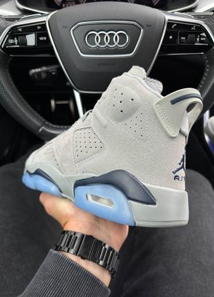 Мужские кроссовки nike air jordan retro 6 gray sky6 фото