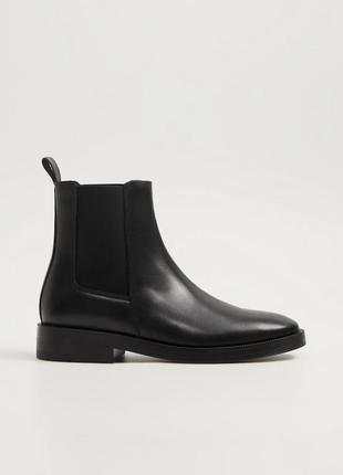 Черные ботинки mango, эко кожа ботинки h&m челси zara