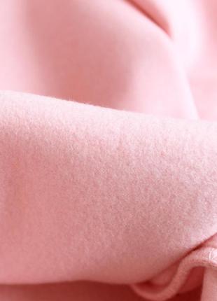Теплий дитячий однотонний світшот для дівчинки підлітковий кофта на флісі рожева червона малинова2 фото