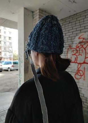 Upcycle knitted hat3 фото