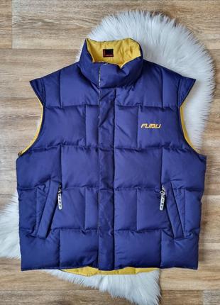 Винтажная пуховая жилетка fubu, carhartt, dickies, karl kani (m/l)